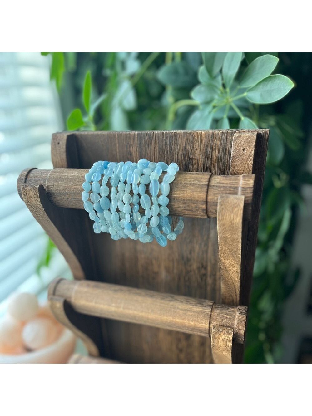 Aquamarine tumble bracelet